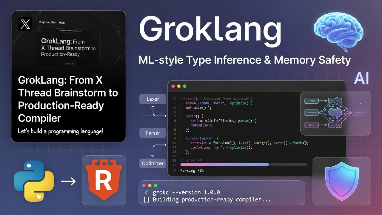 A journey from a post to a programming language compiler, with AI and code elements